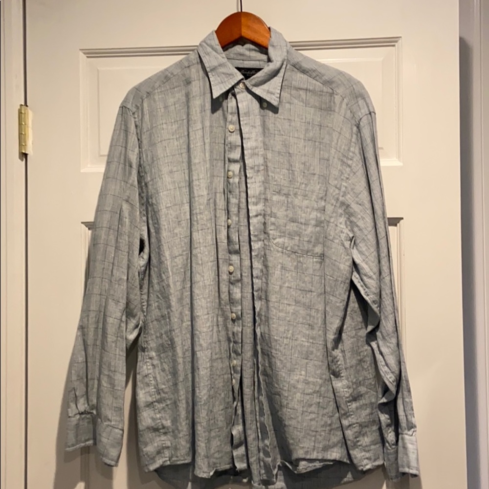 Brooks Brothers light blue linen shirt